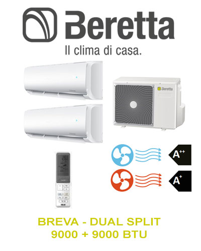 Promozione Beretta Breva dual split 9000 + 9000 BTU